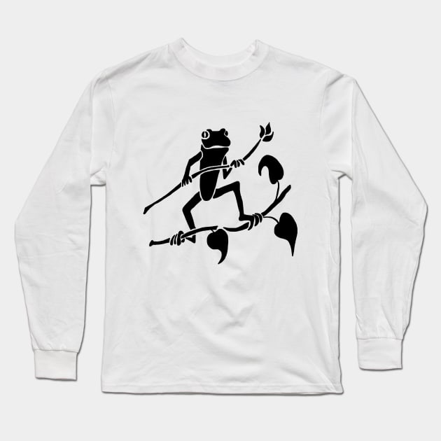 Tree Frog Long Sleeve T-Shirt by imphavok